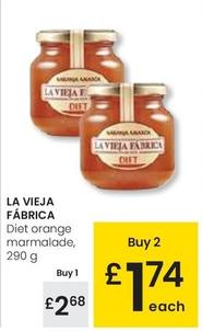 Oferta de La Vieja Fábrica - Diet Orange Marmalade por 2,68€ en Eroski