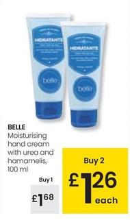 Oferta de Belle - Moisturising Hand Cream With Urea And Hamamelis por 1,68€ en Eroski