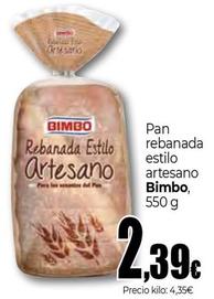 Oferta de Bimbo - Pan Rebanada Estilo Artesano por 2,39€ en Unide Market