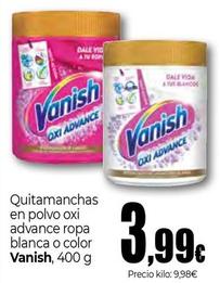 Oferta de Vanish - Quitamanchas En Polvo Oxi Advance Ropa Blanca O Color por 3,99€ en Unide Market