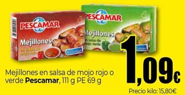 Oferta de Pescamar - Mejillones En Salsa De Mojo Rojo por 1,09€ en Unide Supermercados