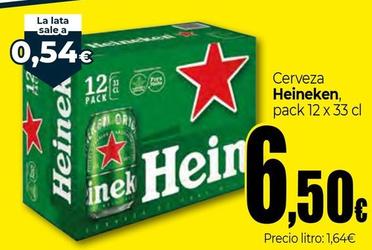 Oferta de Heineken - Cerveza , Pack 12 X por 6,5€ en Unide Supermercados
