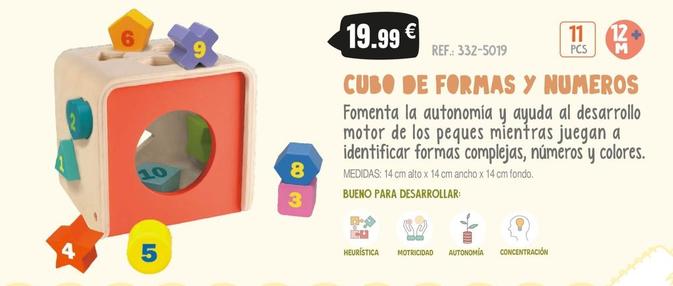 Oferta de Cubo De Formas Y Numeros por 19,99€ en Juguetilandia
