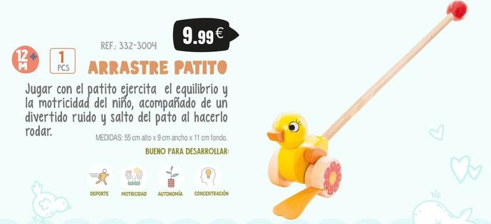 Oferta de Arrastre Patito por 9,99€ en Juguetilandia