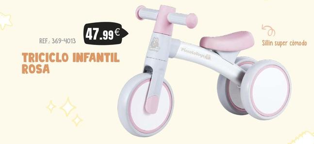 Oferta de Triciclo Infantil Rosa por 47,99€ en Juguetilandia