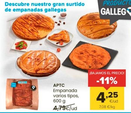 Oferta de APTC - Empanada  por 4,25€ en Autoservicios Familia