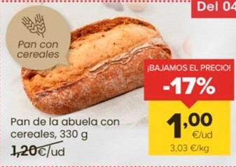 Oferta de Pan De La Abuela Con Cereales por 1€ en Autoservicios Familia