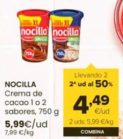 Oferta de Nocilla - Crema De Cacao 1 o 2 sabores por 5,99€ en Autoservicios Familia