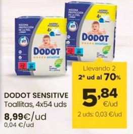 Oferta de Dodot Sensitive - Toallitas por 8,99€ en Autoservicios Familia