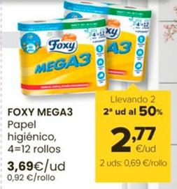 Oferta de Foxy - Papel Higienico por 3,69€ en Autoservicios Familia