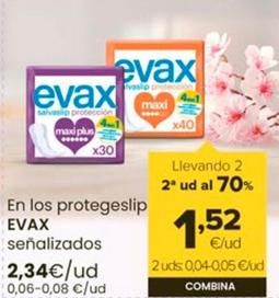 Oferta de Evax - En Los Protegeslip por 2,34€ en Autoservicios Familia
