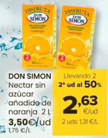 Oferta de Don Simón - Nectar Sin Azucar Anadido De Naranja por 3,5€ en Autoservicios Familia