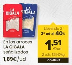 Oferta de La Cigala - En Los Arroces por 1,89€ en Autoservicios Familia
