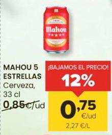 Oferta de Mahou - Cerveza por 0,85€ en Autoservicios Familia