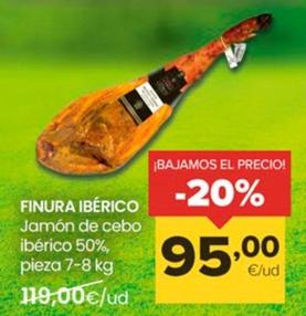 Oferta de Jamón De Cebo Iberico 50% por 95€ en Autoservicios Familia