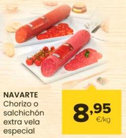 Oferta de Navarte - Chorizo O Salchichon Extra Vela Especial por 8,95€ en Autoservicios Familia