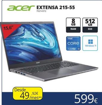 Oferta de Acer - Extensa 215-55 por 599€ en Ecomputer