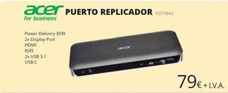 Oferta de Acer - Puerto Replicador por 79€ en Ecomputer