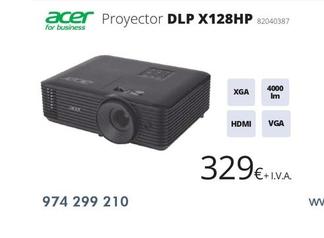 Oferta de Acer - Proyector DLP X128HP por 329€ en Ecomputer