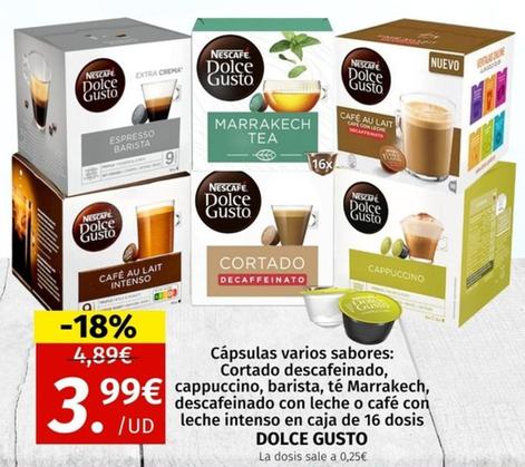 Oferta de Nescafé® Dolce Gusto® - Cortado Decaffeinato Cappuccino por 3,99€ en Maskom Supermercados