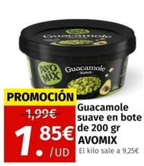 Oferta de Avomix - Guacamole Suave En Bote por 1,85€ en Maskom Supermercados