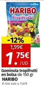 Oferta de Haribo - Gominola Tropifrutti En Bolsa por 1,75€ en Maskom Supermercados
