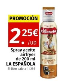 Oferta de La Española - Spray Aceite Airfryer por 2,25€ en Maskom Supermercados