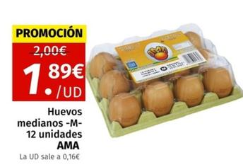 Oferta de Ama - Huevos Medianos-M- por 1,89€ en Maskom Supermercados