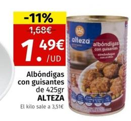 Oferta de Alteza - Albóndigas Con Guisantes por 1,49€ en Maskom Supermercados