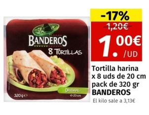 Oferta de Banderos - Tortilla Harina por 1€ en Maskom Supermercados