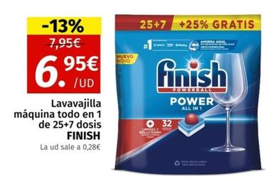 Oferta de Finish - Lavavajilla Máquina Todo En 1 por 6,95€ en Maskom Supermercados