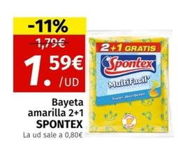 Oferta de Spontex - Bayeta Amarilla por 1,59€ en Maskom Supermercados