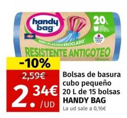 Oferta de Handy Bag - Bolsas De Basura Cubo Pequeño por 2,34€ en Maskom Supermercados