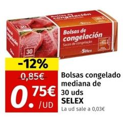 Oferta de Selex - Bolsas Congelado Mediana por 0,75€ en Maskom Supermercados
