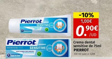 Oferta de Pierrot - Crema Dental Sensitive por 0,9€ en Maskom Supermercados