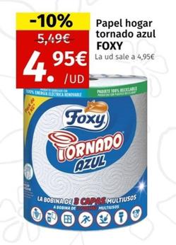 Oferta de Foxy - Papel Hogar Tornado Azul por 4,95€ en Maskom Supermercados