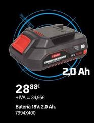 Oferta de Ratio - Bateria 18V. 2.0 Ah. por 28,88€ en Cadena88