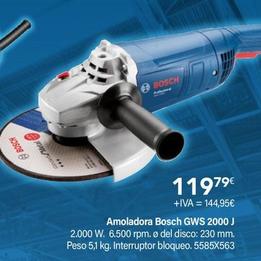 Oferta de Bosch - Amoladora GWS 2000 J por 144,95€ en Cadena88