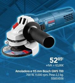 Oferta de Bosch - Amoladora GWS 700 por 63,95€ en Cadena88