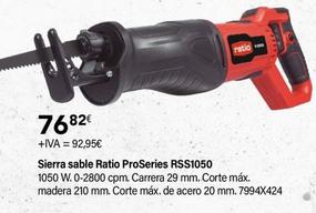 Oferta de Ratio - Sierra Sable Proseries Rss1050 por 76,82€ en Cadena88