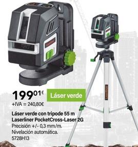 Oferta de Laserline - LaserVerde Von Tripod PocketCross-Laser 2G por 240,8€ en Cadena88