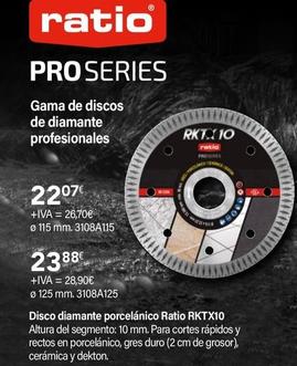Oferta de Ratio - Gama De Discos De Diamante Profesionales por 23,88€ en Cadena88