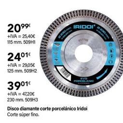 Oferta de Ridoi - Disco Diamante Corte Porcelánico por 25,4€ en Cadena88