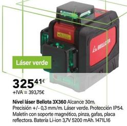 Oferta de Bellota - Nivel Laser 3X360 por 393,75€ en Cadena88