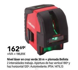 Oferta de Bellota - Nivel Láser En Cruz Verde + Plomada  por 196,85€ en Cadena88
