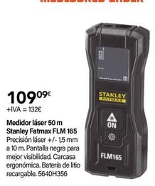 Oferta de Stanley - Medidor Láser Fatmax FLM 165 por 109,09€ en Cadena88
