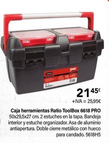 Oferta de Ratio - Caja Herramientas Toolbox 6618 Pro por 21,45€ en Cadena88