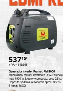 Oferta de Pramac - Generador Inverter PMI2000 por 537,15€ en Cadena88