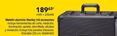 Oferta de Stanley - Maletín Aluminio 142 Accesorios por 189,63€ en Cadena88