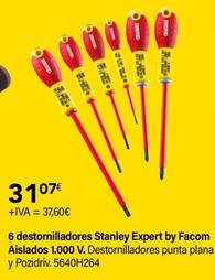 Oferta de Stanley - 6 Destornilladores Expert By Facom Aislados por 31,07€ en Cadena88